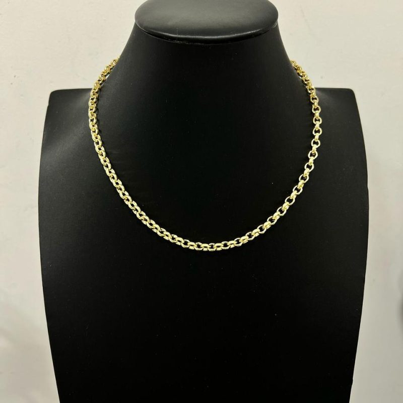 Corrente Dourada Elo Grumet Clássico